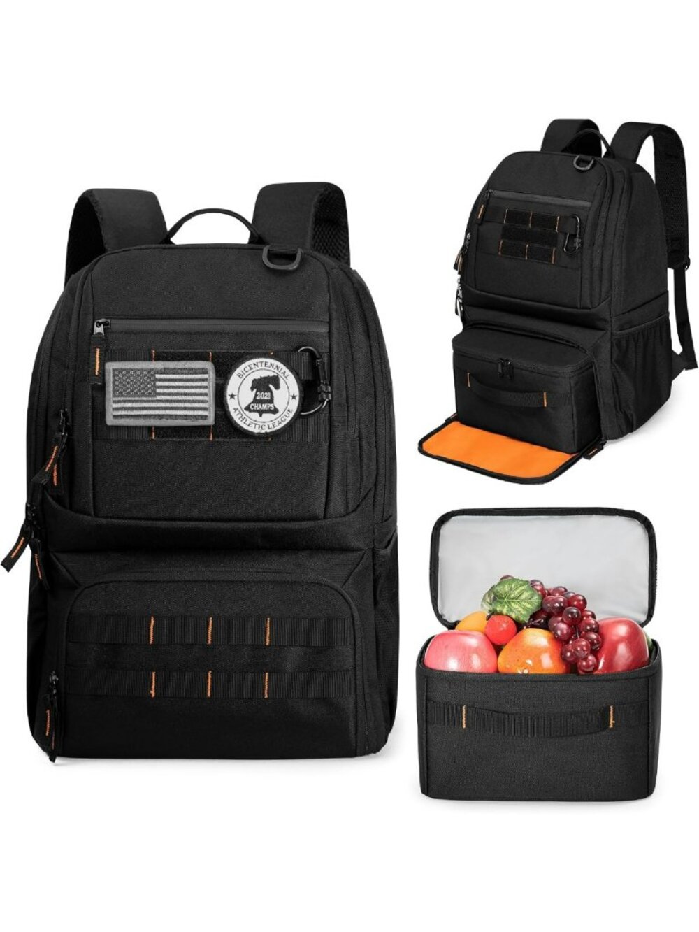 Stylish Tactical Lunch Box for Men & Women - Durable, Insulated, Black